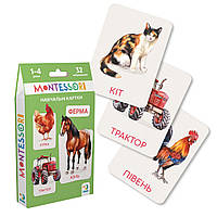 Набір навчальних карток Dodo Монтессорі Ферма (16 шт.)