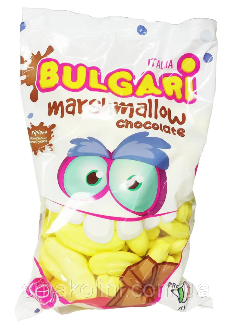 Маршмеллоу Банани з шоколадом Bulgari, Італія 1 кг/уп, фото 1
