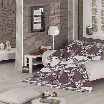 Плед бавовняний Sarar Battaniye з бахрамою 1602а