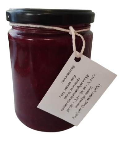 Без цукру Натуральний ожиновий чай, ожина перетерта з медом, 540 г, фото 1