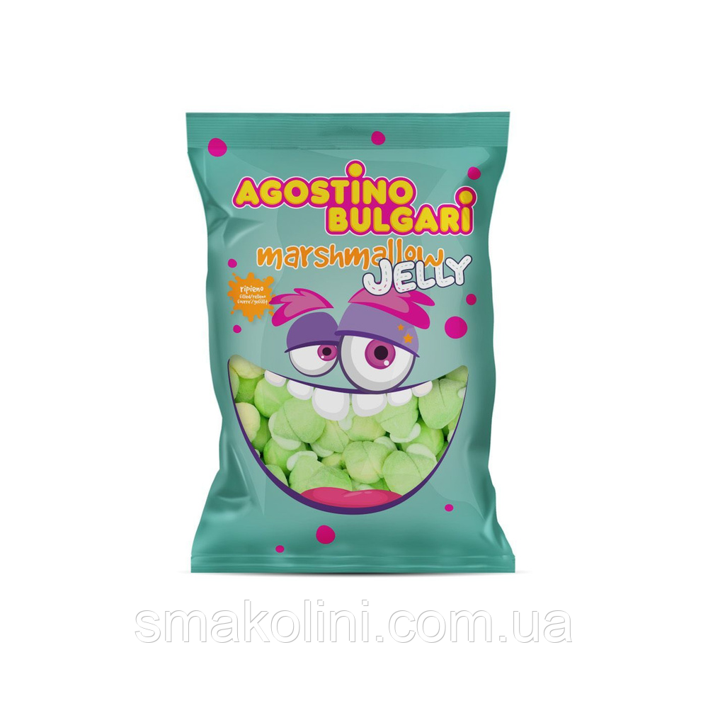 Маршмеллоу з желейною начинкою яблуко Bulgari, Італія 1 кг/уп, фото 1