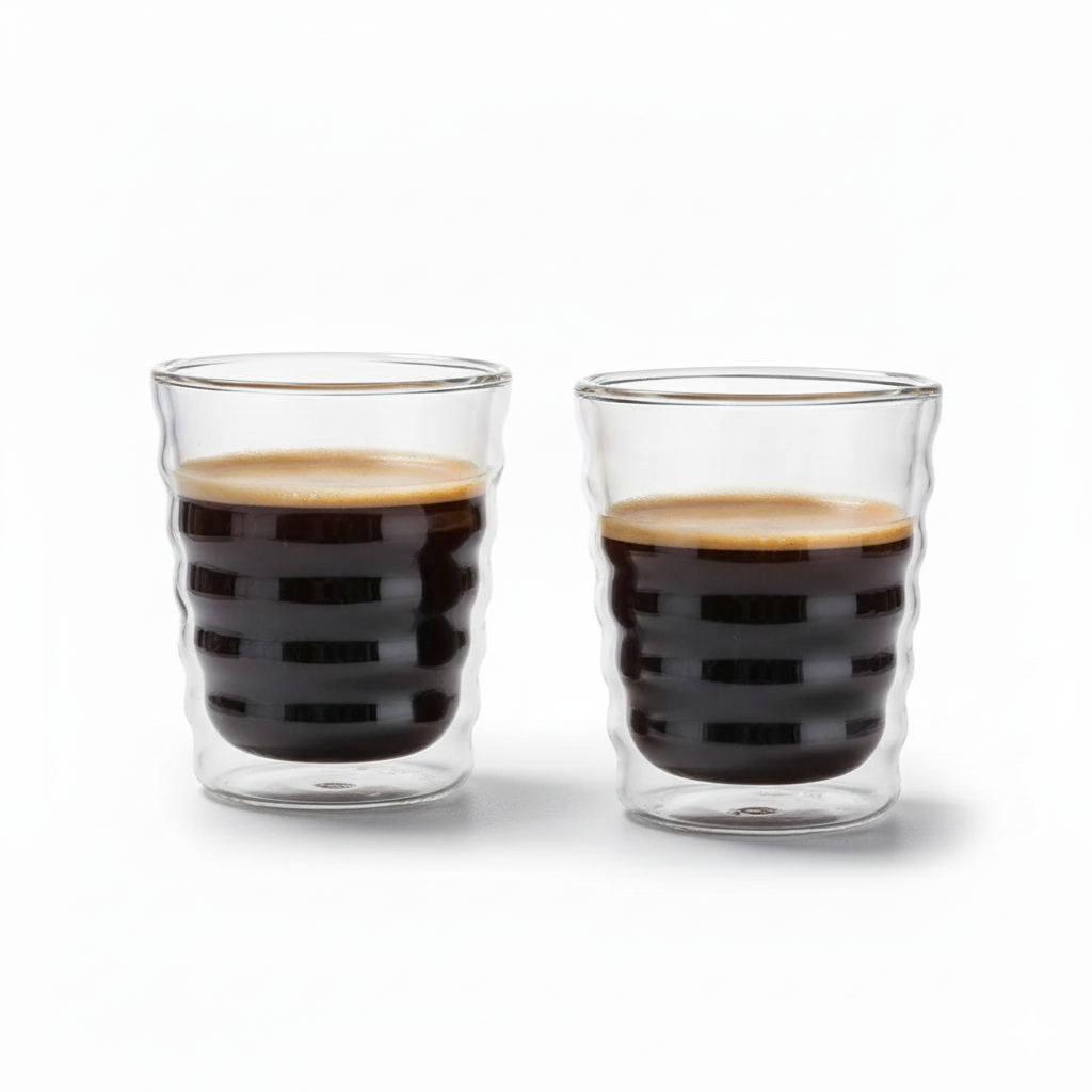 Набір склянок з подвійним дном Herisson 85 мл 2 шт, фото 1