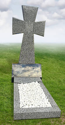 Гранітний хрест зі світлого граніту К-23, фото 1