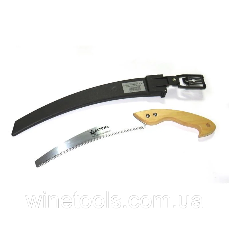 Ножівка садова з чохлом 280 мм японська заточка із дерев'яною ручкою Altuna 29603