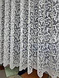 Красивий турецький жаккардовий тюль жаккард завиток вензель в зал, спальню, кімнату, вітальню, фото 6