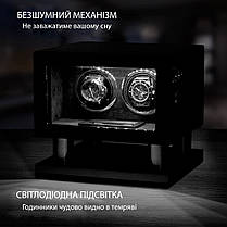 Шкатулка для підзаводу годинників, тайммувер для 2-х годинників Rothenschild LTG8002BF-D, фото 5