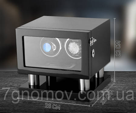 Шкатулка для підзаводу годинників, тайммувер для 2-х годинників Rothenschild LTG8002BF-D, фото 1