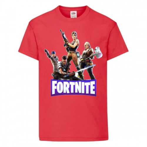 Футболка дитяча Фортнайт (Fortnite 01) червона, розміри 104-116-128-140-152-164, фото 1