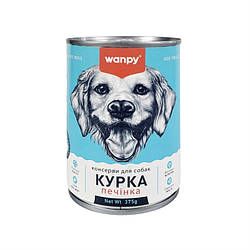 Wanpy (Ванпі) Chicken & Liver pate Вологий корм для собак курка печінка паштет 375 гр