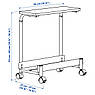 Підставка для комп'ютера на колесах з полицею IKEA LÅNESPELARE 50x27 см Чорна 706.130.63, фото 7