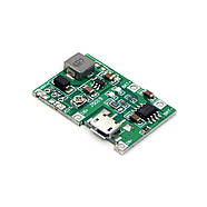 Модуль зарядки та підвищувальний перетворювач DC-DC J5019 5В 2А microUSB для Li-Ion акумулятора, фото 3