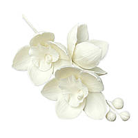 Цукрова прикраса Гілочка орхідеї №1 моно біла