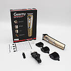 Машинка для стрижки волосся з акумулятором GM 6112, Золотистий / Тример для волосся / Ручна машинка для стрижки, фото 10