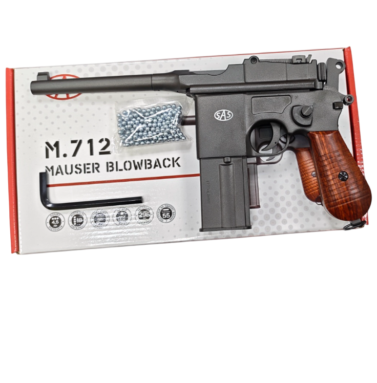 Пістолет пневматичний SAS Mauser M. 712 4,5 мм Blowback!