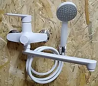 Змішувач для ванни PLAMIX Oscar-006 EURO Білий + душовий набір