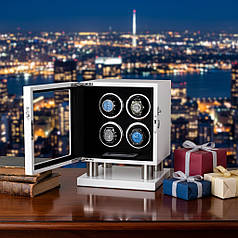 Шкатулка для підзаводу годинників, тайммувер для 4-х годинників Rothenschild LTG8004WF-D