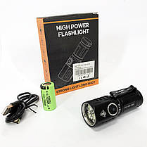 Ліхтарик поліція PLD-536-3XPG, Штурмовий тактичний ліхтар, Потужні WG-703 пошукові ліхтарі, фото 5