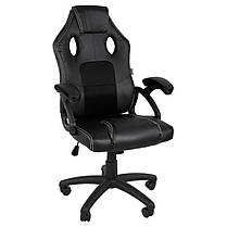 Крісло комп'ютерне геймерське Bonro YS-6056 чорне з регулюванням висоти сидыння для офісу, підлітка, школяра, фото 4