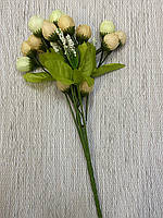 Штучна квітка розочки Молочні в букеті 25 см.