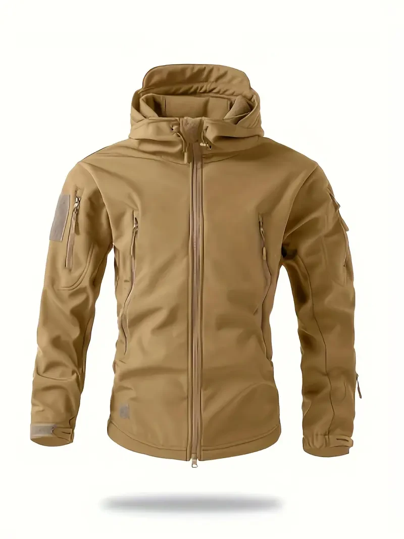 Чоловіча Вітрозахисна Куртка, Тактична Куртка з Блискавками L, фото 1