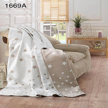 Плед бавовняний Sarar Battaniye з бахромою 1669а