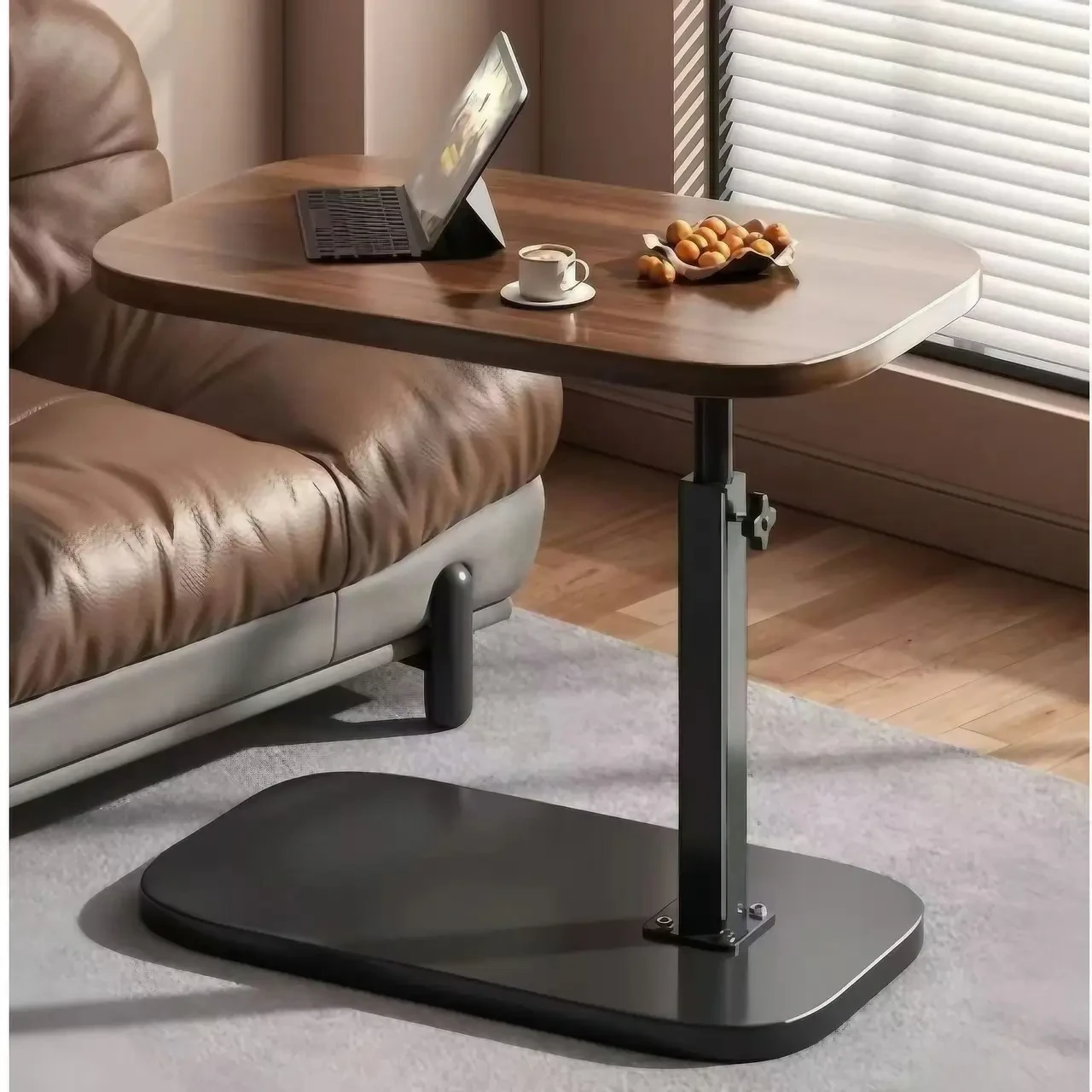 Приліжковий журнальний столик 45 х 28 х 60-80 см. з регулюванням висоти на одній ніжці