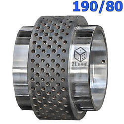 Обичайка перфорована вузька 190/80 для ОГМ-1,5 Перфо обичайка гранулятора ОГМ1.5 Обичайка прес ролера ОГМ