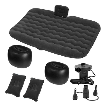 Надувний автомобільний матрац для заднього сидіння + подушки KT7001910 чорного кольору PeremogaUA
