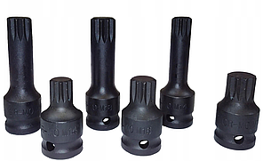 Набір ударних біт SPLINE 1/2" M14-M18 Silver S11038, фото 2