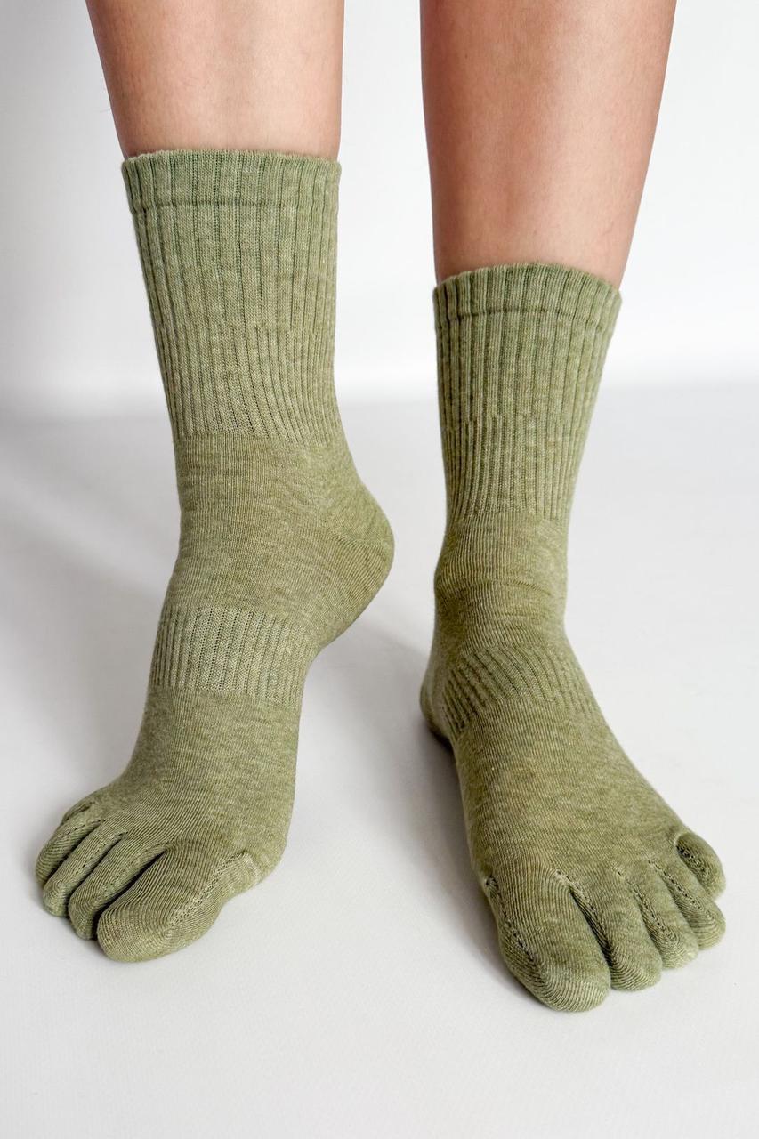 Шкарпетки на кожен палець Miss Apmi 36-38 зелений, фото 1