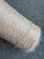 Кідмохер з 2 мм пайєтками Kidpai Lagopolane світла пудра з золотими пайєтками, 100 грамів