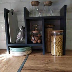 Полиця трансформер для кухні Поличка органайзер для спецій на кухні Полиці дерев’яні кухонні