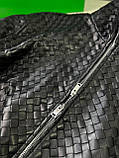 Чоловіча демісезонна куртка Bottega Veneta Black з натуральної шкіри чорна, фото 7