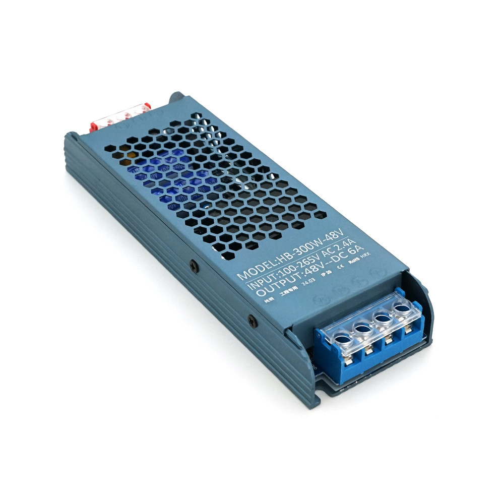 Імпульсний блок живлення XY48-300 48 В 6.25 А (300 Вт) перфорований SLIM, 215*60*27.5 мм, фото 1