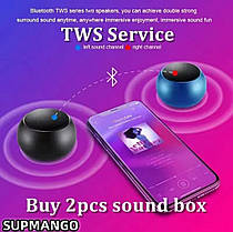 Портативна Bluetooth колонка SUPMANGO bluetooth 5.0, фото 5