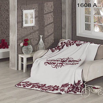 Плед бавовняний Sarar Battaniye з бахромою 1608А