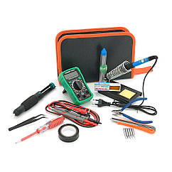 Набір інструментів для паяння HandSkit, 15 предметів + мультиметр