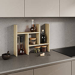 Розсувна кухонна полиця трансформер на стіл Полиця для зберігання спецій і приладдя в кухню