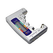 Універсальний тестер батарейок - вимірювач заряду AA, AAA, C, D, 9V і кнопкових елементів, фото 3