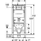 Комплект інсталяції GEBERIT Duofix PRO 20 с унітазом GEBERIT кнопка хром 147383 118.315.21.2, фото 5