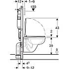 Комплект інсталяції GEBERIT Duofix PRO 20 с унітазом GEBERIT кнопка хром 147383 118.315.21.2, фото 6