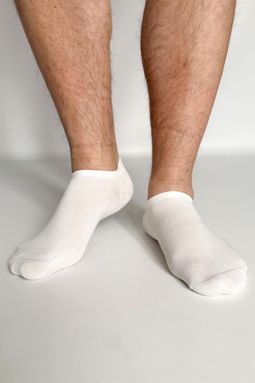 Шкарпетки короткі чоловічі Cotton Space Apmi 41-42 білий, фото 1