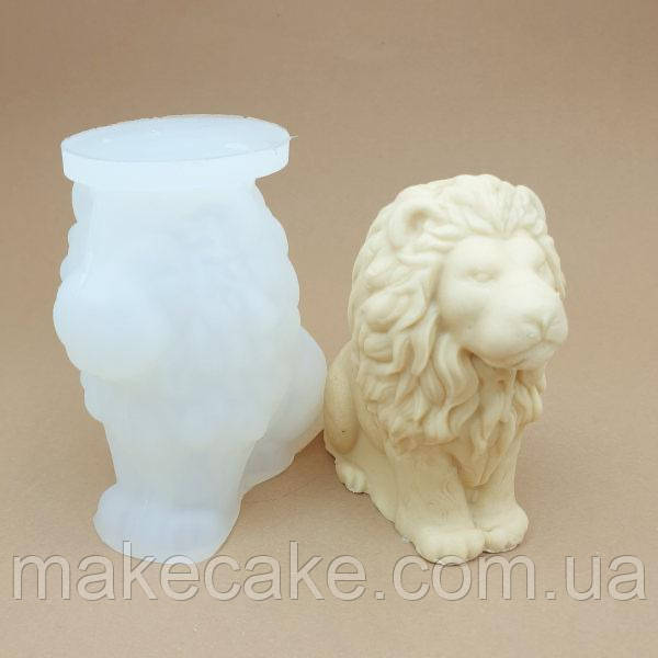 Силіконовий молд 3д Лев 11 см, фото 1