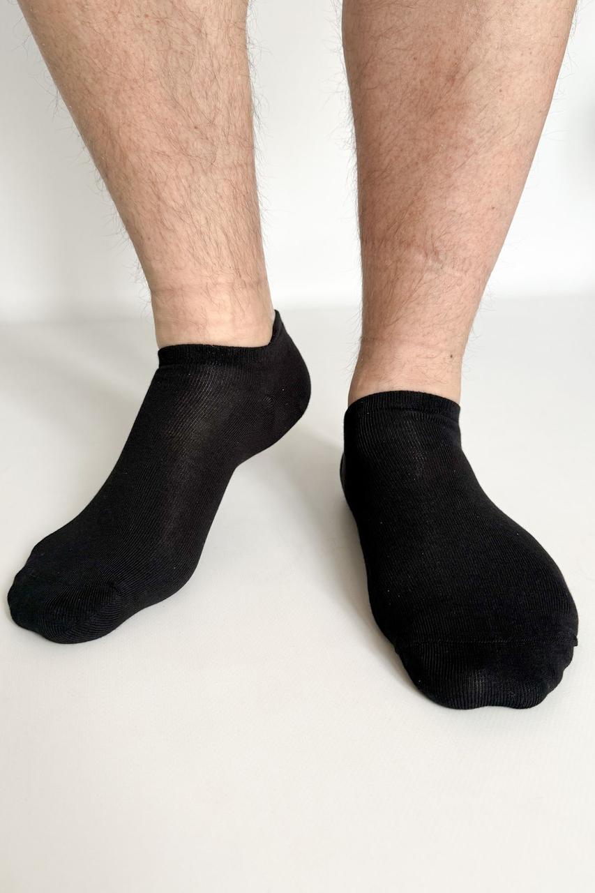 Шкарпетки короткі чоловічі Cotton Space Apmi 41-42 чорний, фото 1