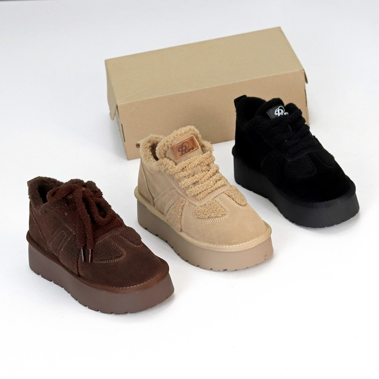 Жіночі низки уги, жіночі уги автоледі, коричневі уги жіночі, жіночі шоколадні уги, уги кросівки, фото 1