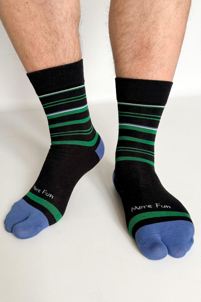 Шкарпетки табі в смужку More Fun Apmi 38-43 чорний, фото 1