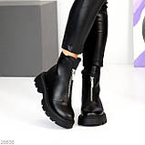 Жіночі коричневі черевики, жіночі шкіряні челсі, жіночі зимові черевики, натуральні жіночі черевики, фото 9