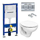 Комплект інсталяції GEBERIT Duofix PRO 20 с унітазом GEBERIT кнопка хром 147383 118.315.21.2, фото 2