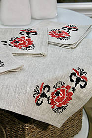 Набір вишитих серветок 4шт. (0,35 * 0,35 м.)