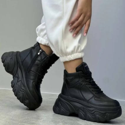 Черевики жіночі зимові чорні, фото 1